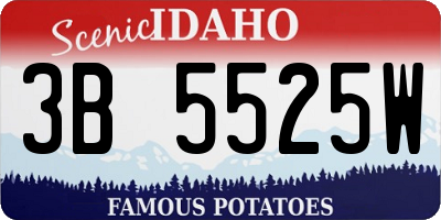 ID license plate 3B5525W