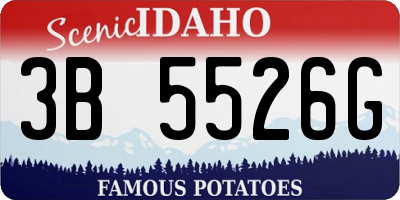 ID license plate 3B5526G