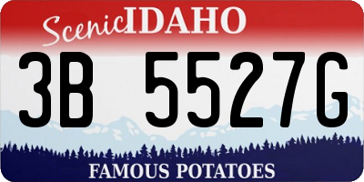 ID license plate 3B5527G