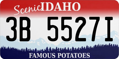 ID license plate 3B5527I