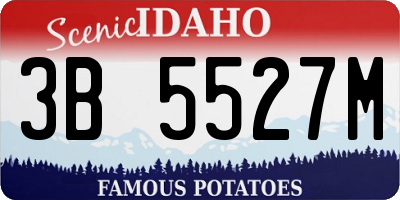 ID license plate 3B5527M