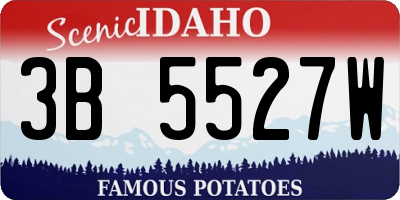 ID license plate 3B5527W