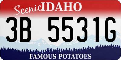 ID license plate 3B5531G