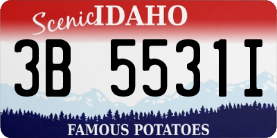 ID license plate 3B5531I