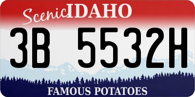 ID license plate 3B5532H