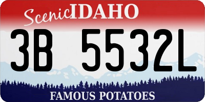 ID license plate 3B5532L