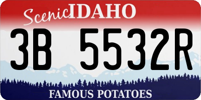 ID license plate 3B5532R