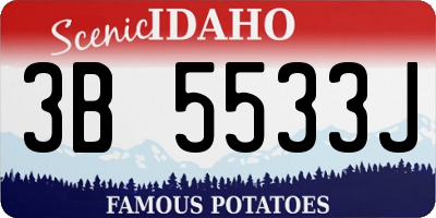 ID license plate 3B5533J
