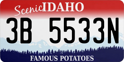 ID license plate 3B5533N