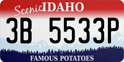 ID license plate 3B5533P