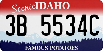 ID license plate 3B5534C