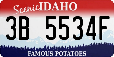 ID license plate 3B5534F