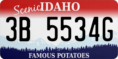 ID license plate 3B5534G