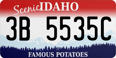 ID license plate 3B5535C