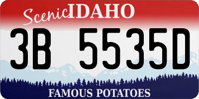 ID license plate 3B5535D
