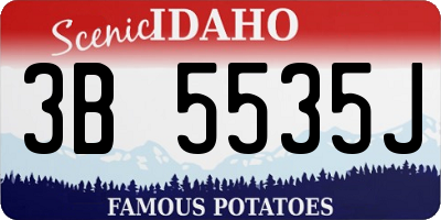 ID license plate 3B5535J
