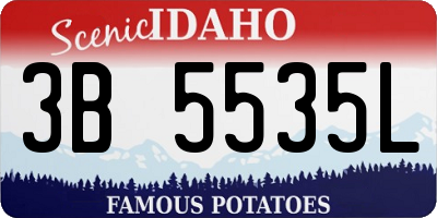 ID license plate 3B5535L