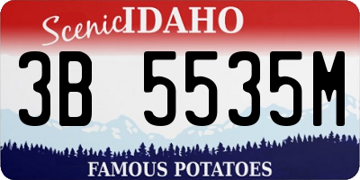 ID license plate 3B5535M