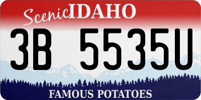 ID license plate 3B5535U