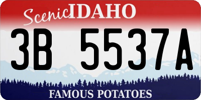 ID license plate 3B5537A