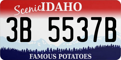 ID license plate 3B5537B