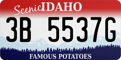 ID license plate 3B5537G
