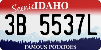 ID license plate 3B5537L
