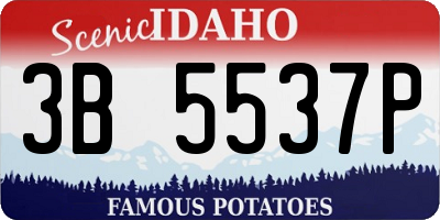 ID license plate 3B5537P