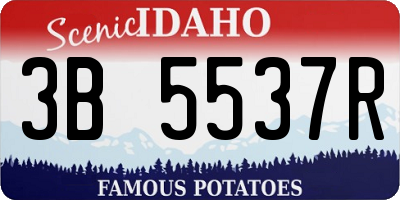ID license plate 3B5537R