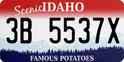 ID license plate 3B5537X