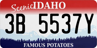 ID license plate 3B5537Y