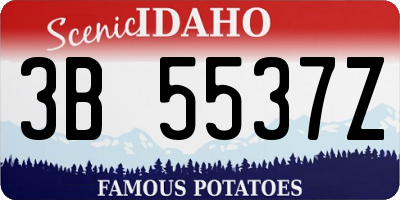 ID license plate 3B5537Z