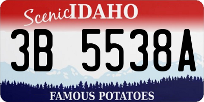 ID license plate 3B5538A