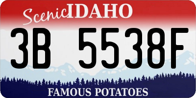 ID license plate 3B5538F
