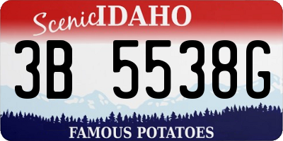ID license plate 3B5538G