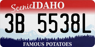 ID license plate 3B5538L