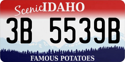 ID license plate 3B5539B