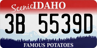 ID license plate 3B5539D