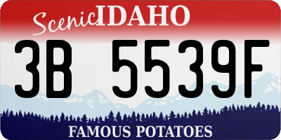 ID license plate 3B5539F