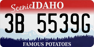 ID license plate 3B5539G