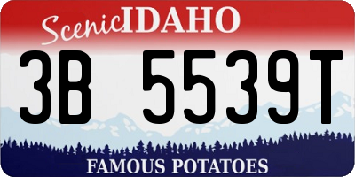 ID license plate 3B5539T