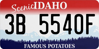 ID license plate 3B5540F