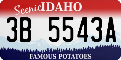 ID license plate 3B5543A