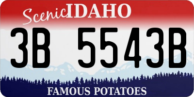 ID license plate 3B5543B