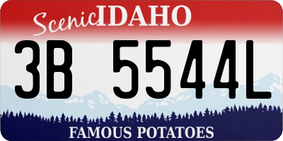 ID license plate 3B5544L
