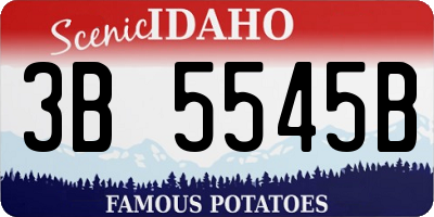 ID license plate 3B5545B