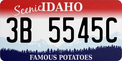 ID license plate 3B5545C