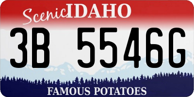 ID license plate 3B5546G