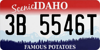 ID license plate 3B5546T