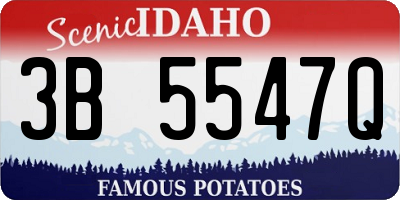 ID license plate 3B5547Q